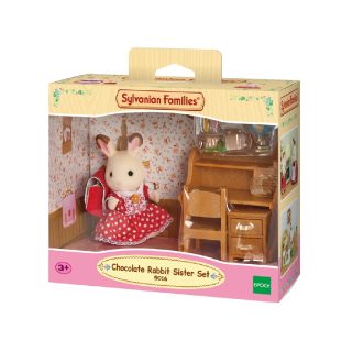 Sylvanian Families Fille Lapin Chocolat et Bureau 5016