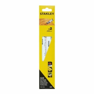 Stanley Pack 2 Lames De Scie Sabre 24cm Coupe Grossiere Sta21182-Xj