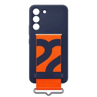 Coque Samsung G S22 5G Silicone avec lanière Bleu marine Samsung