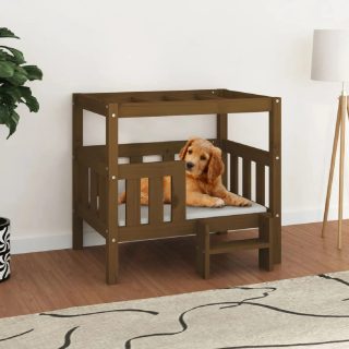 vidaXL Lit pour chien - Marron miel