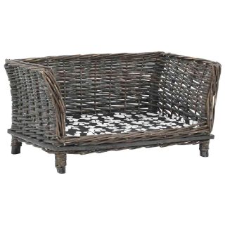 vidaXL Panier avec coussin pour chiens - Saule naturel