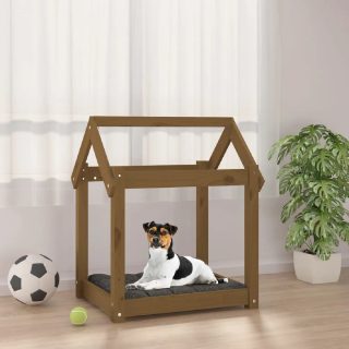 vidaXL Lit pour chien - Marron miel