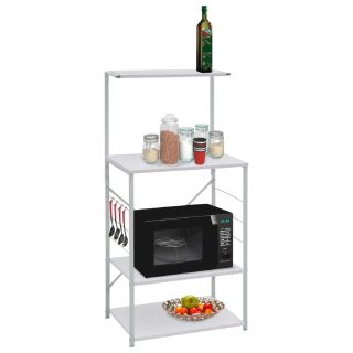 vidaXL Armoire à micro-ondes 60x39.6x123 cm - Blanc
