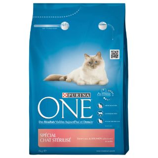 Purina Croquettes pour chat stérilisé One Spécial chat Sterilisé saumon et blé 3kg