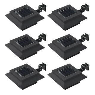 Vidaxl Lampe solaire - 6 pcs - LED - 12 cm - Noir - Extérieur