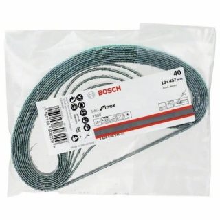 Bosch Bande abrasive Y580 Best for Inox 13 x 457 mm grain 40, lot de 10