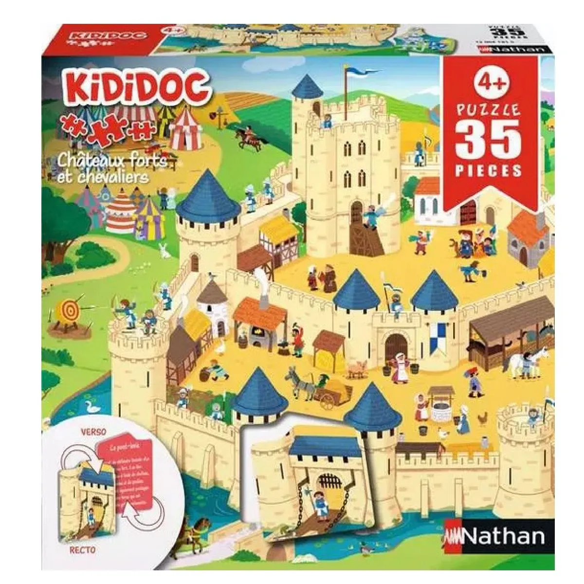 Puzzle Enfant des 4 ans - Puzzle Kididoc - Chateaux forts et chevaliers