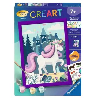 CreArt Peinture au numero Licorne et chateau