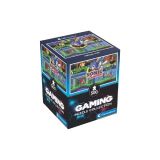 Clementoni Puzzle Cube Sonic 500 pièces - 49 x 36 cm - Pixel-art gaming