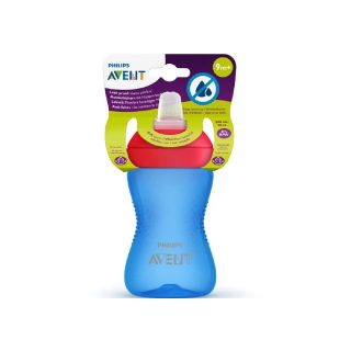 Philips Avent My Grippy SCF802/01 - Tasse 300 ml - Bec souple anti-fuite - Bleu