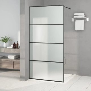 Vidaxl Paroi de douche Noir 100x195 cm