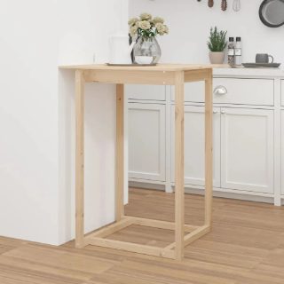 Table de bar vidaXL pin massif