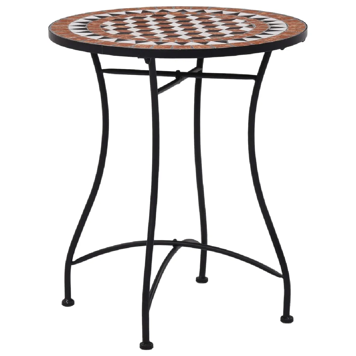 Vidaxl Table de bistro Marron clair 60 cm MDF