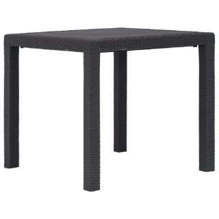 Vidaxl Table de jardin Marron 79x79x72 cm Plastique Aspect de rotin