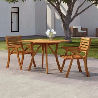 vidaXL Table de jardin bois d'acacia solide
