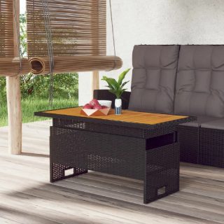 vidaXL Table jardin 100x50 - Acacia noir