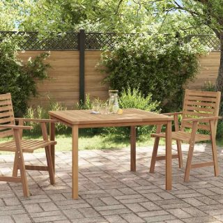 Vidaxl Table à dîner de jardin - 110x110x77 cm - Bois de teck