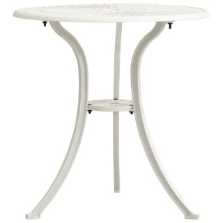 vidaXL Table de jardin - Blanc