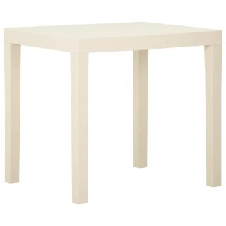 vidaXL Table de jardin - Blanc