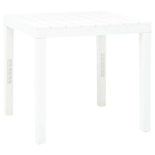 VidaXL Table de jardin - Blanc
