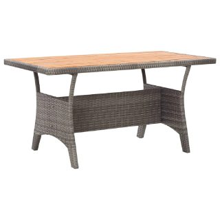 vidaXL Table de jardin 120x70 cm Bois d'acacia - Gris