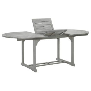 Vidaxl Table de jardin Gris 200x100x74 cm Bois dacacia massif