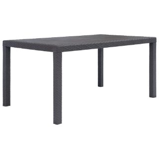 Vidaxl Table de jardin Marron 150x90x72 cm Plastique Aspect de rotin