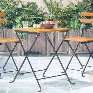 Vidaxl Table de bistro 55x54x71 cm Bois dacacia massif