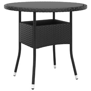 vidaXL Table de jardin - Noir