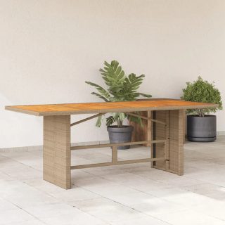 vidaXL Table de jardin - Beige