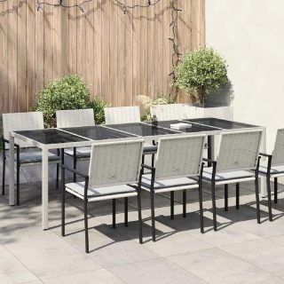 VIDAXL Table de jardin 250x100x75 cm blanc