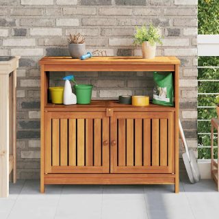 Vidaxl Table console de jardin 80x35x75 cm bois massif dacacia 319696