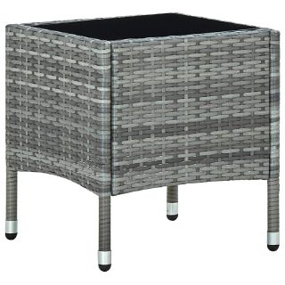 vidaXL Table de jardin 40x40x45 cm - Gris