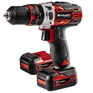 Einhell te-cd 12/1 Li-i (2x2,0Ah) 2 vitesses-Perceuse-visseuse à percussion sans fil + 2 batteries