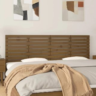 vidaXL Tête de lit murale - Marron miel bois de pin