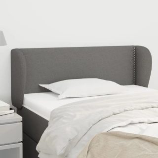 VIDAXL 3116979 - Tête de lit avec oreilles Tissu - Gris foncé