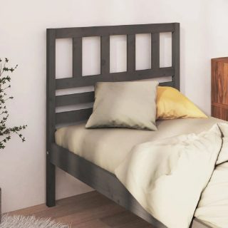 vidaXL Tête de lit Bois - 106x4x100 cm - Gris