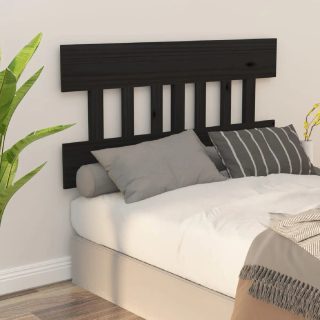 vidaXL Tête de lit bois noir 163.5x3x81 cm