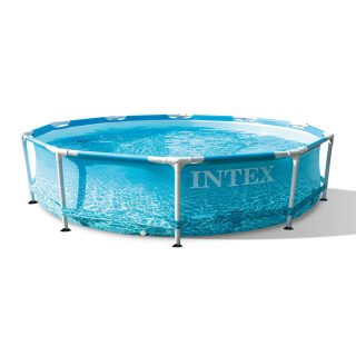 Intex Kit piscine tubulaire Metal Frame ronde 3,05 x 0,76 m + Bâche de protection