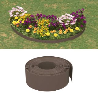vidaXL Bordure de jardin 10 m 20 cm - Marron
