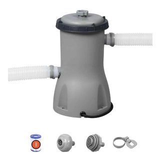 Bestway Pompe de filtration à sable - 2 006 L/h - Gris