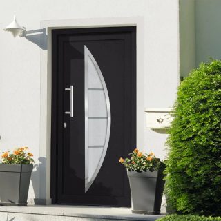 VIDAXL Porte d'entrée anthracite 98x190 cm