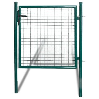 Vidaxl Portail de clôture à une porte 100x100 cm en acier thermolaqué 142030