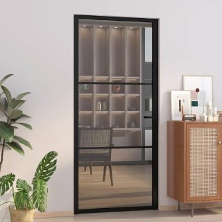 Vidaxl Porte intérieure 93x201,5 Verre ESG/Aluminium