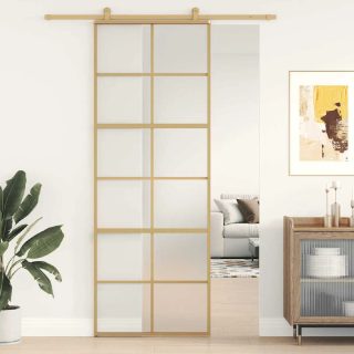 vidaXL Porte coulissante 76x205 cm - Doré