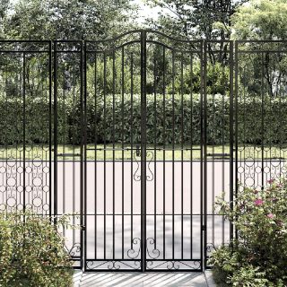 Vidaxl Portail de jardin fer forgé - 121x180 cm
