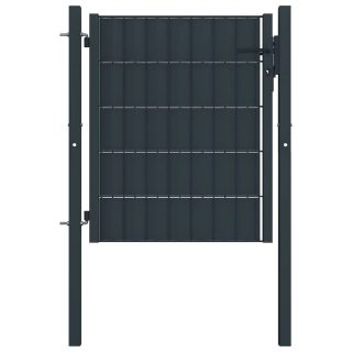 Vidaxl Portail de clôture PVC et acier 100x101 cm