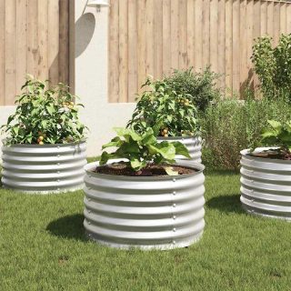 vidaXL Lit de Jardin - Argenté 80x80x44 cm