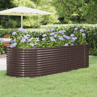 vidaXL Lit surélevé de jardin Acier marron
