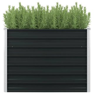 vidaXL Jardinière surélevée 100x100x77 cm Anthracite